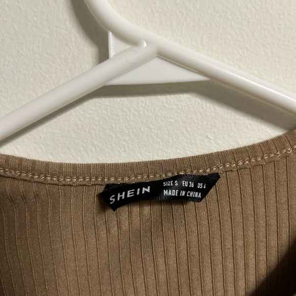 Shein  Tan Ribbed Tank Top‎ - Picture 2 of 2